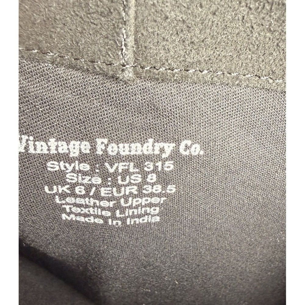 Vintage Foundry Co Amanda Tall Black Suede Western Boots Size 8 - Picture 11 of 14